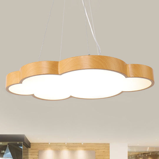 Alterf - Slim Kids Cloud Pendant Light Acrylic Hanging In Beige For Game Room