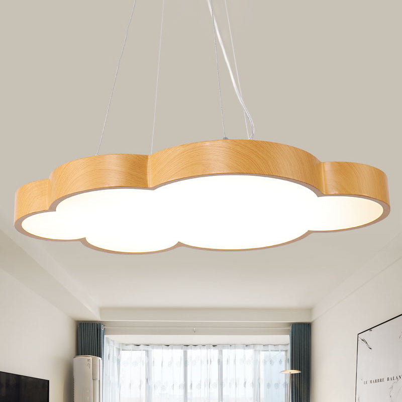 Alterf - Slim Kids Cloud Pendant Light Acrylic Hanging In Beige For Game Room