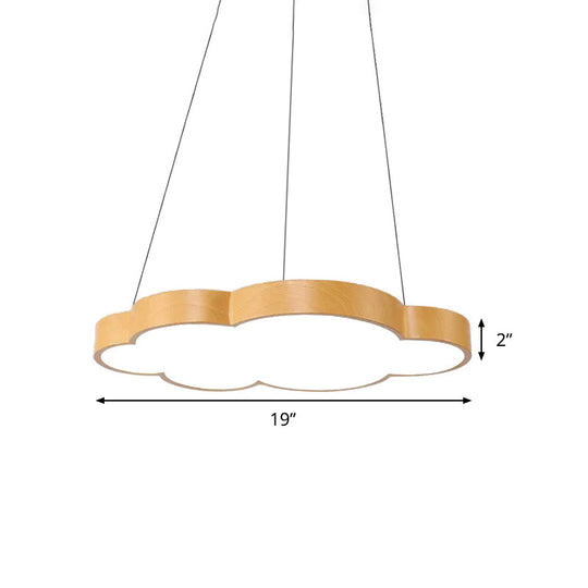 Alterf - Slim Kids Cloud Pendant Light Acrylic Hanging In Beige For Game Room