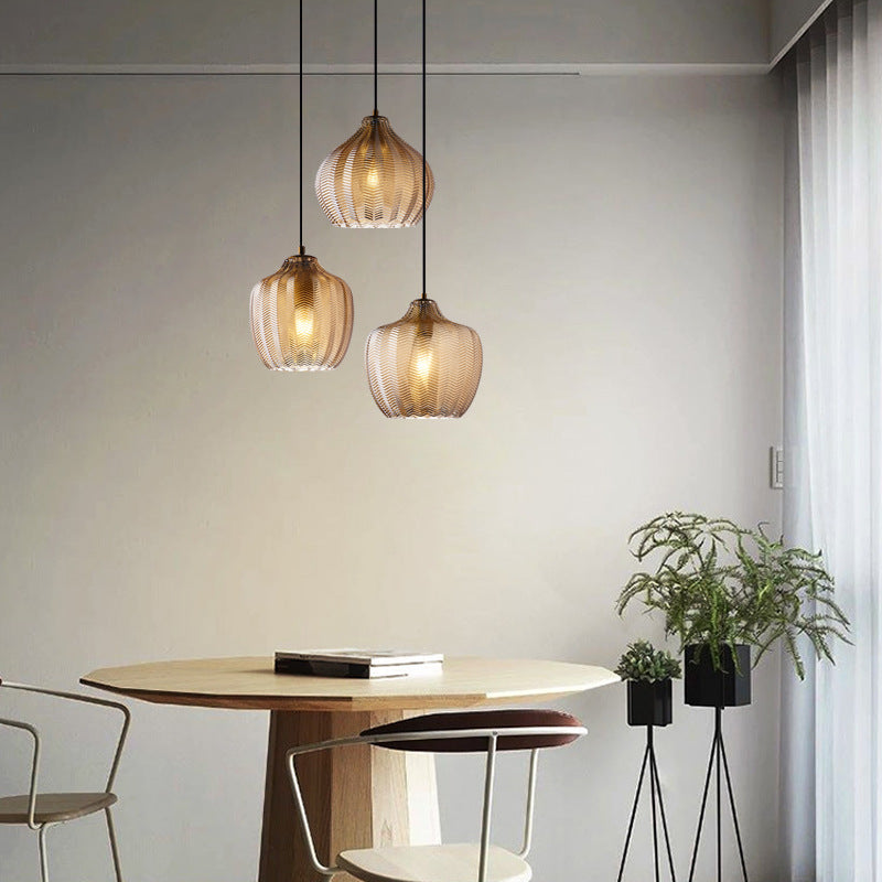 Grumium - Nordic Style Wavy Glass Pendant Ceiling Light Dining Room Dã©Cor