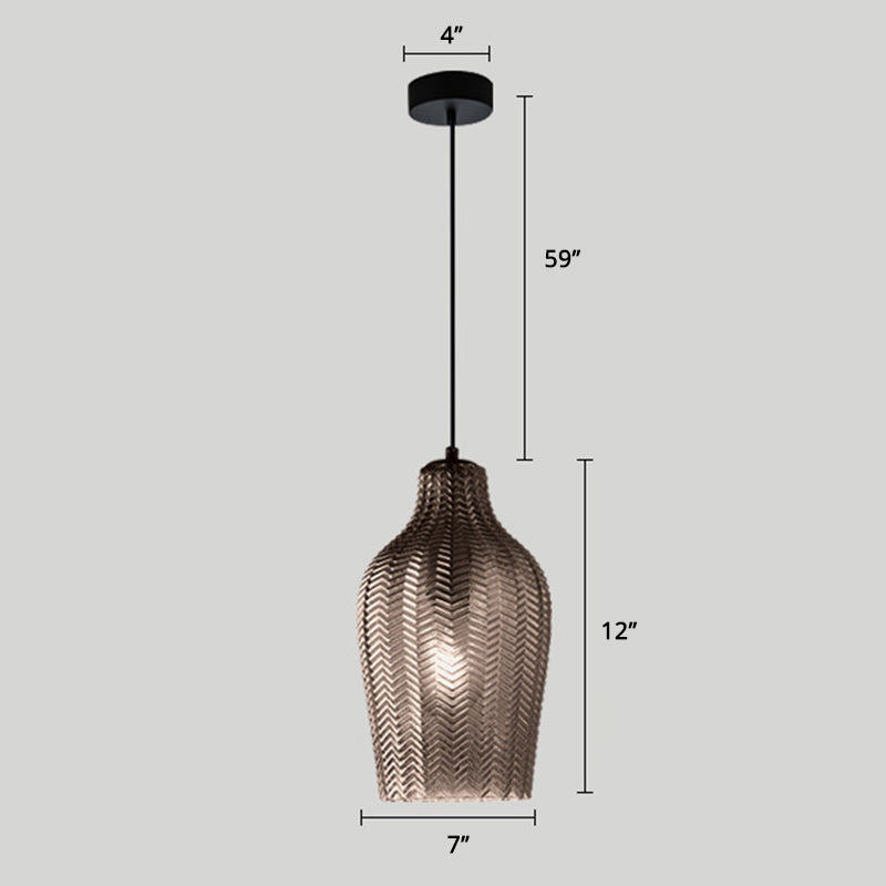 Grumium - Nordic Style Wavy Glass Pendant Ceiling Light Dining Room Dã©Cor