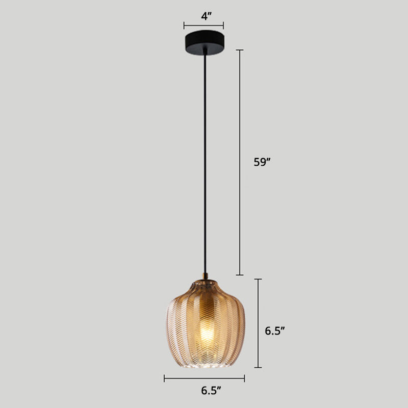 Grumium - Nordic Style Wavy Glass Pendant Ceiling Light Dining Room Dã©Cor