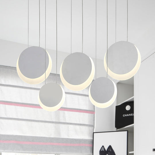 Anna - Moon Shaped Pendant Nordic Metal 3/4/5 Lights Cluster Light