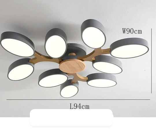 Solid Wood Living Room Ceiling Lamp Led Modern Simple Household Restaurant Lighting Hall Bedroom