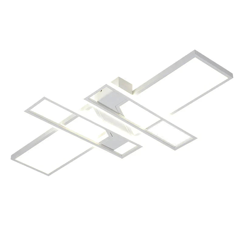 LED Frame Ceiling Mount Light Modern Acrylic Living Room Semi Flush Light Fixture - Clearhalo - &