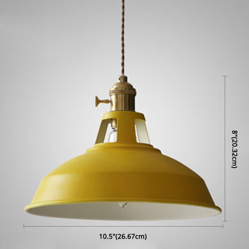 Marta - Industrial Macarons Barn Shade Pendant Light Metal 1 - Light Lighting For Restaurant