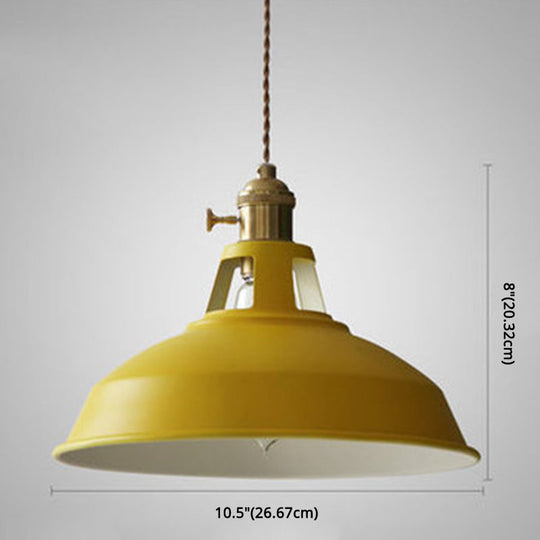 Marta - Industrial Macarons Barn Shade Pendant Light Metal 1 - Light Lighting For Restaurant