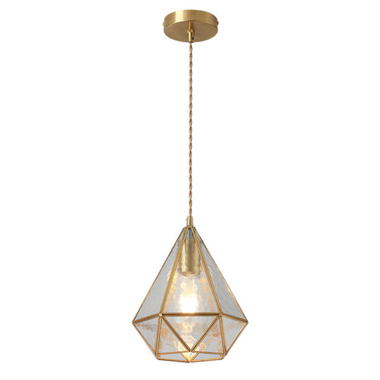 Corinne - Tiffany Suspended Lighting Fixture Style Shaded Glass Hanging Pendant With Brass Canopy