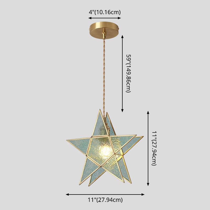 Corinne - Tiffany Suspended Lighting Fixture Style Shaded Glass Hanging Pendant With Brass Canopy