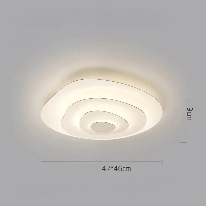 Nordic Living Room Lamp Modern Simple Design Sense Creative Geometry Master Bedroom Ripple Ceiling