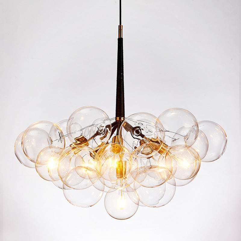 Hortense - Modern Transparent Glass Bubble Hanging Light Simplicity Living Room Chandelier With 47