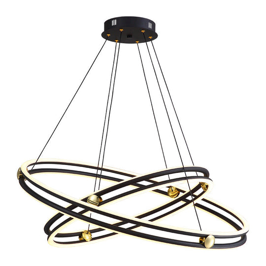 Patricia - Modern Multi Tiered Black Pendant Lamp