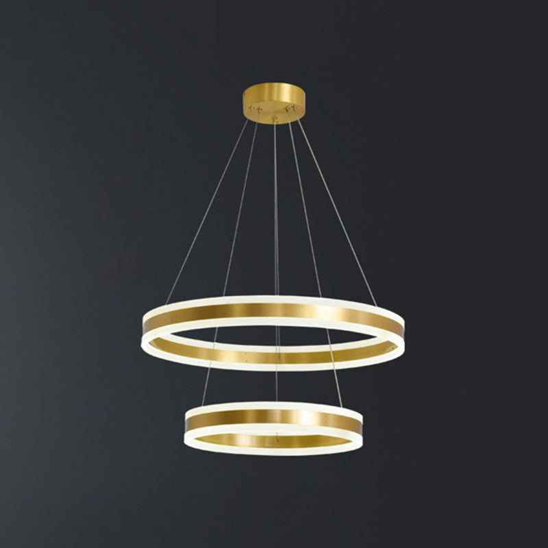 Rastaban - Ring - Shaped Led Chandelier: Modern Simplicity Design Gold / 16 + 23.5 Up &amp; Down