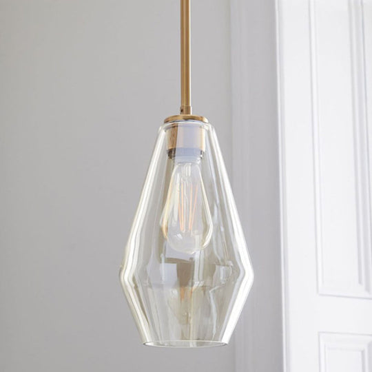 Cup - Shape Minimalist Pendant Lighting Fixture With Glass Shade