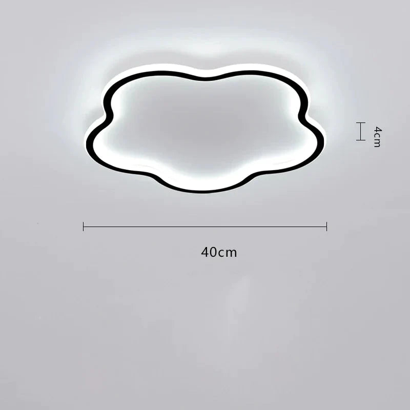 Ceiling Lamp Bedroom Main Simple Modern Led Ultra - Thin Minimalist Ins Style Lamps Black / Dia40Cm