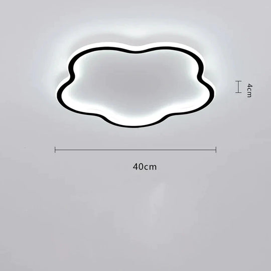 Ceiling Lamp Bedroom Main Simple Modern Led Ultra - Thin Minimalist Ins Style Lamps Black / Dia40Cm