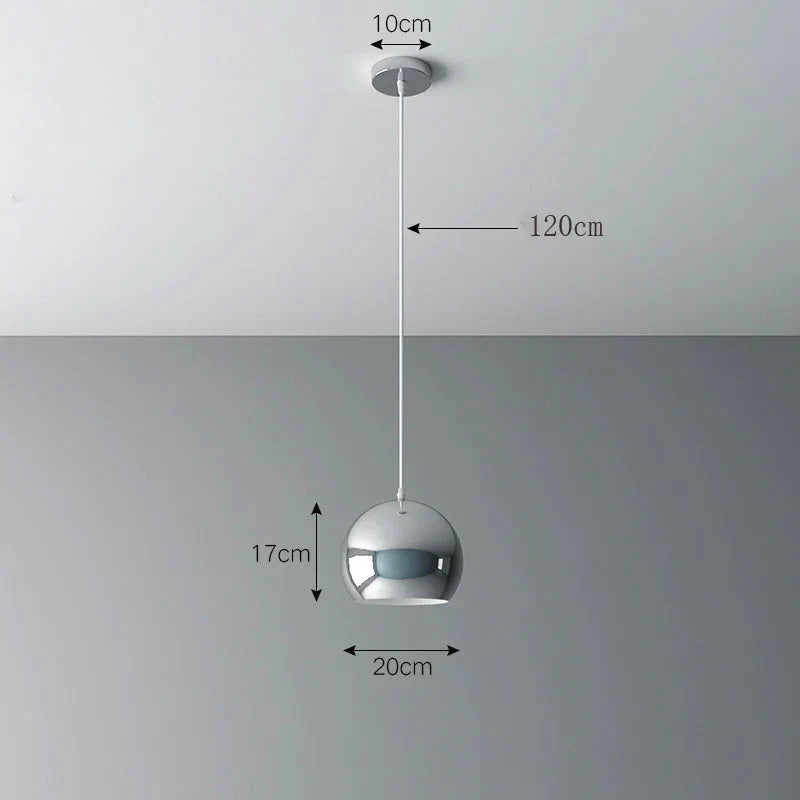 Nordic Creative Chandelier Light Luxury Restaurant Simple Single Head Three Silver Bar Lamp /