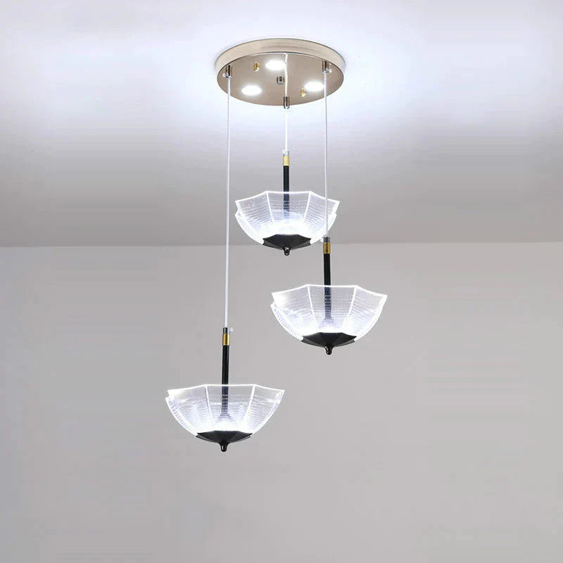 Dining Room Chandelier Three Simple Modern Nordic Creative Table Lamp A - White Light Pendant