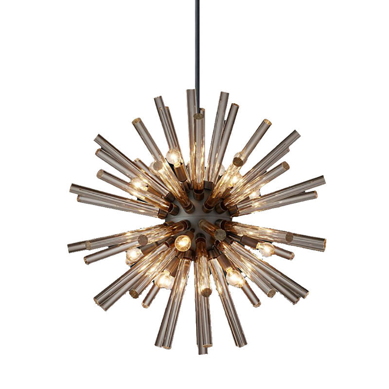 9 - Bulb Living Room Chandelier Lighting Modern Brass Pendant Light Fixture With Starburst Beveled