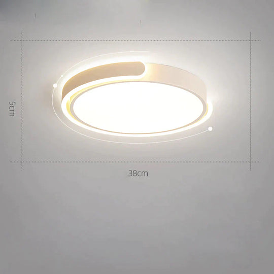 Bedroom Ceiling Lamp Warm Romantic Round Room Master Second Simple Modern Study Lamps Lvory White /