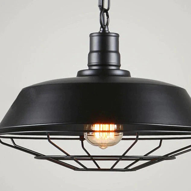 Retro Personality Art Guest Dining Room Lamp Single Head Bar Lid Chandelier Pendant