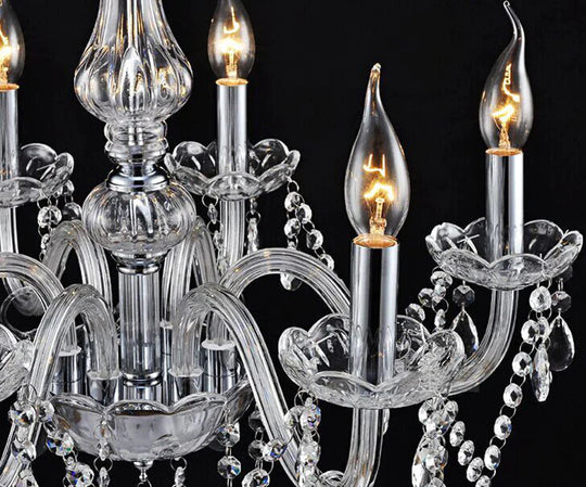 Bedroom Living Room Lamp Hotel European - Style Crystal Restaurant Chandelier Creative Lamps Pendant