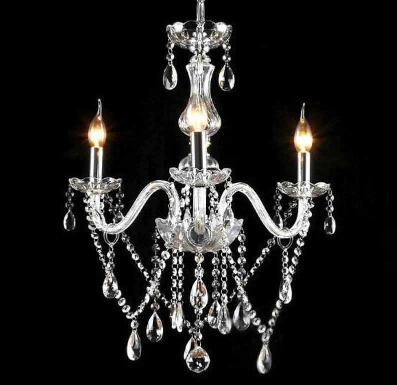 Bedroom Living Room Lamp Hotel European - Style Crystal Restaurant Chandelier Creative Lamps Pendant