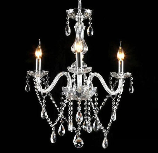 Bedroom Living Room Lamp Hotel European - Style Crystal Restaurant Chandelier Creative Lamps Pendant