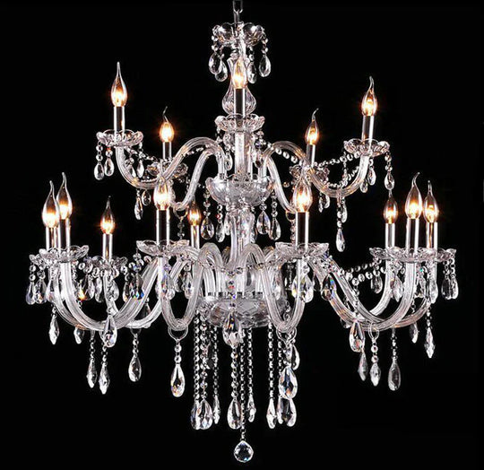 Bedroom Living Room Lamp Hotel European - Style Crystal Restaurant Chandelier Creative Lamps Pendant