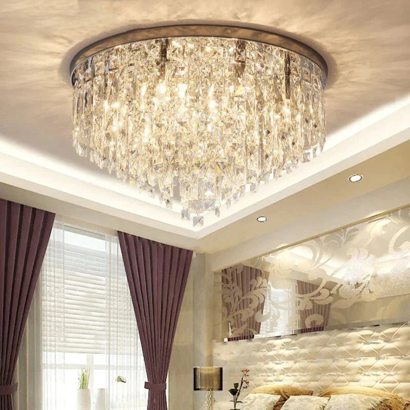 Modern Led Crystal Pendant Lights For Bedroom Corridor Kitchen Strip Nordic Lamp Industrial Living
