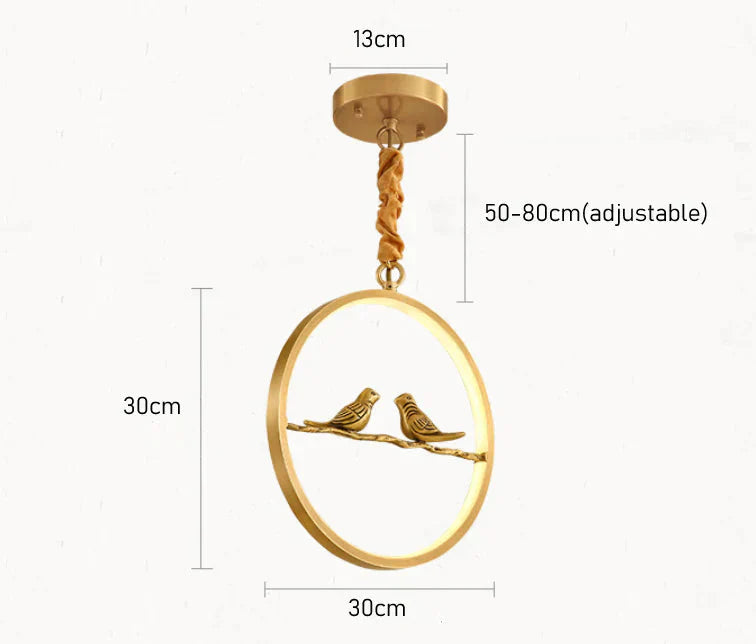 Creative Living Room Lamp Single - Headed All - Copper Chandelier Copper / With Led Light Source
