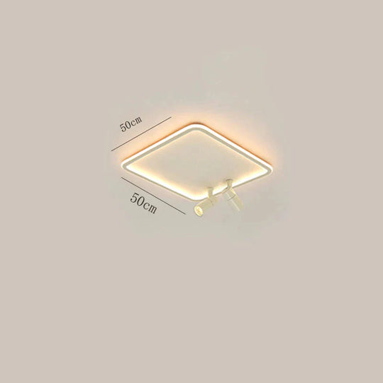 Simple Living Room Lamp Led Ceiling Modern Nordic Square Dining Main Light In The Bedroom White /