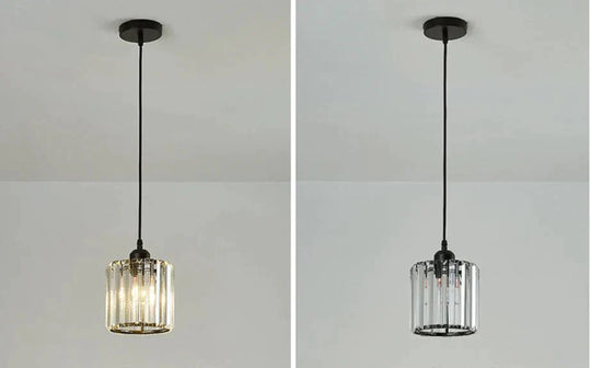 Nordic Led Pendant Lights Crystal Industrial Light For Bar Dining Table Bedroom Modern Living Room