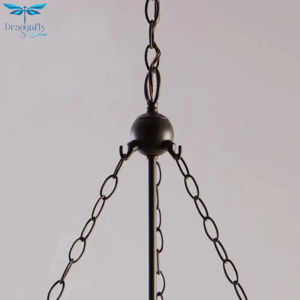 3 - Light Suspension Chandelier Pendant Light With Urn Shade Clear Glass Industrial Dining Room