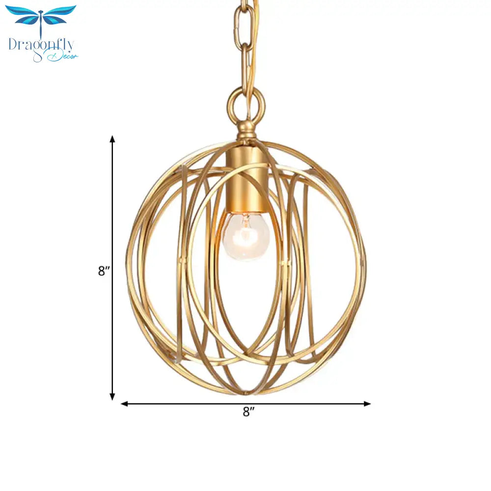 3 Lights Metal Hanging Chandelier Traditional Gold Candelabra Living Room Pendant Light Fixture