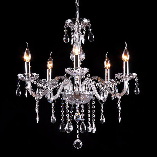 Bedroom Living Room Lamp Hotel European - Style Crystal Restaurant Chandelier Creative Lamps Pendant