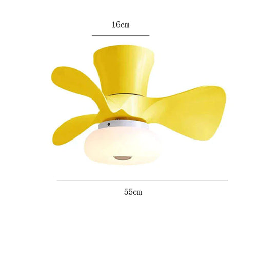 Simple Atmospheric Makaron Led Ceiling Invisible Fan Lamp