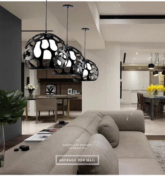 Creative Round Chandelier With Hollow Feet Pendant