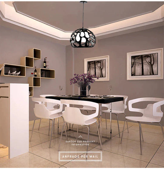 Creative Round Chandelier With Hollow Feet Pendant