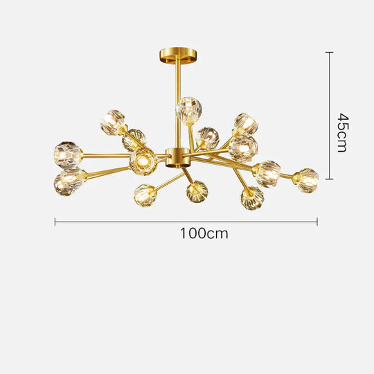 Crystal Chandelier All Copper Creative Led Lamp Pendant
