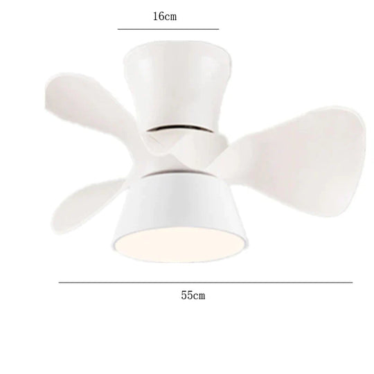 Simple Atmospheric Makaron Led Ceiling Invisible Fan Lamp