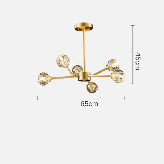 Crystal Chandelier All Copper Creative Led Lamp Pendant
