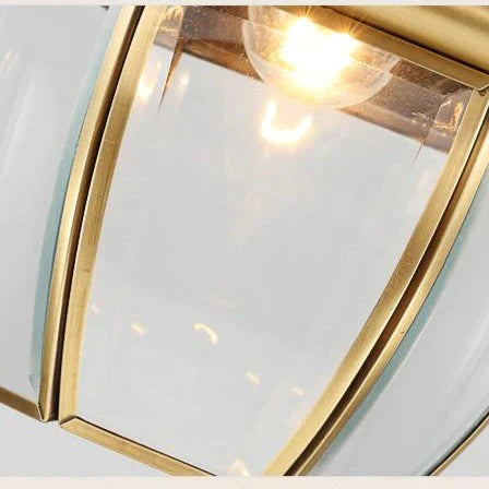 Copper Lamp European Restaurant Bar Chandelier Small Corridor Porch Balcony Pendant