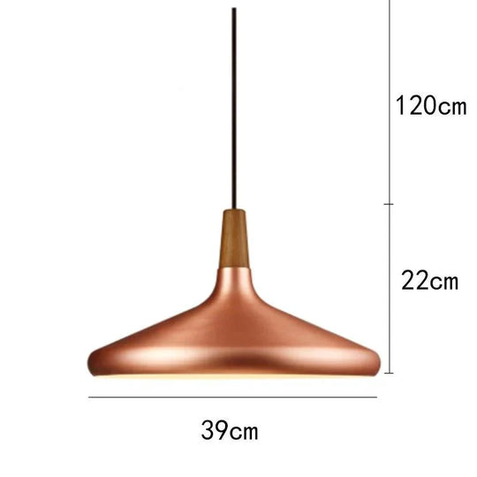 Brushed Gold/Silver Modern Pendant Lights Industrial Kitchen Lamp Shade Light For Dining Room