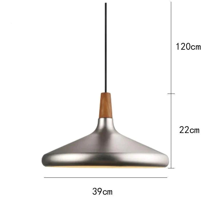 Brushed Gold/Silver Modern Pendant Lights Industrial Kitchen Lamp Shade Light For Dining Room