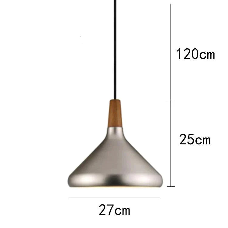 Brushed Gold/Silver Modern Pendant Lights Industrial Kitchen Lamp Shade Light For Dining Room
