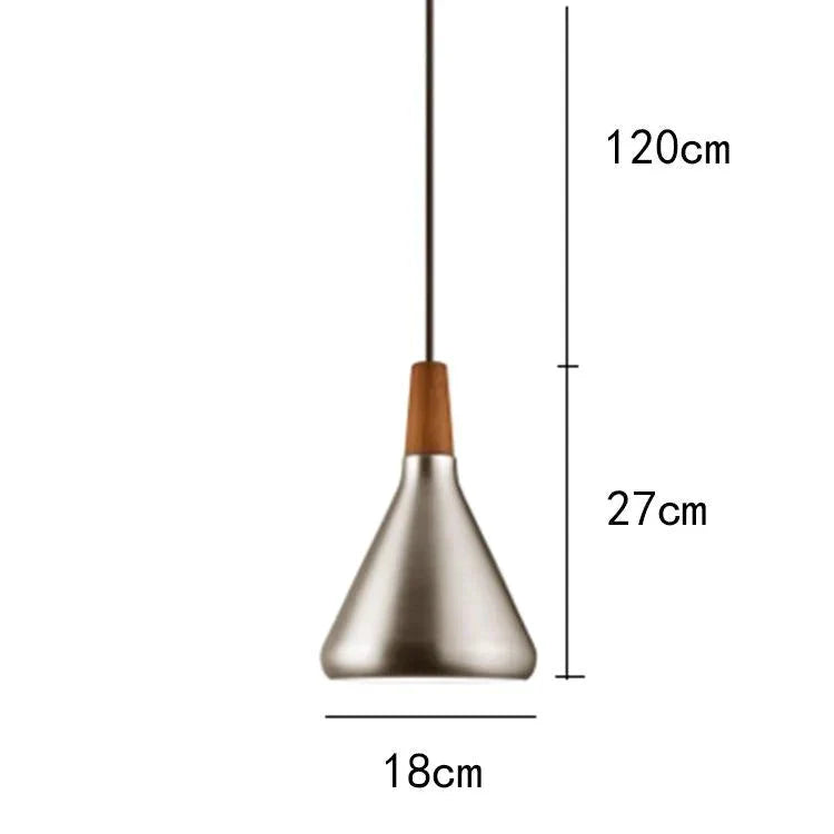 Brushed Gold/Silver Modern Pendant Lights Industrial Kitchen Lamp Shade Light For Dining Room