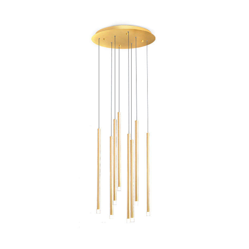 Skat - Slim Tube Pendant Light: Modernist Acrylic Led Multi Ceiling Lamp