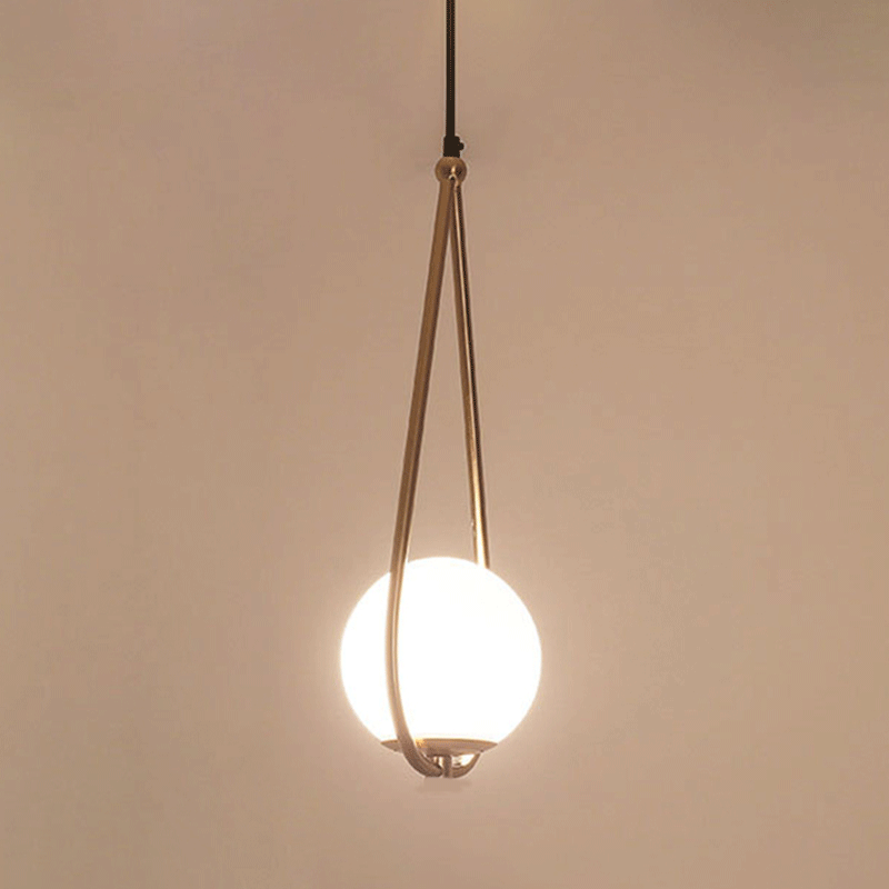 Viviana - Metal Teardrop Hanging Ceiling Light Minimalism 1 Bulb Brass Finish Drop Pendant With