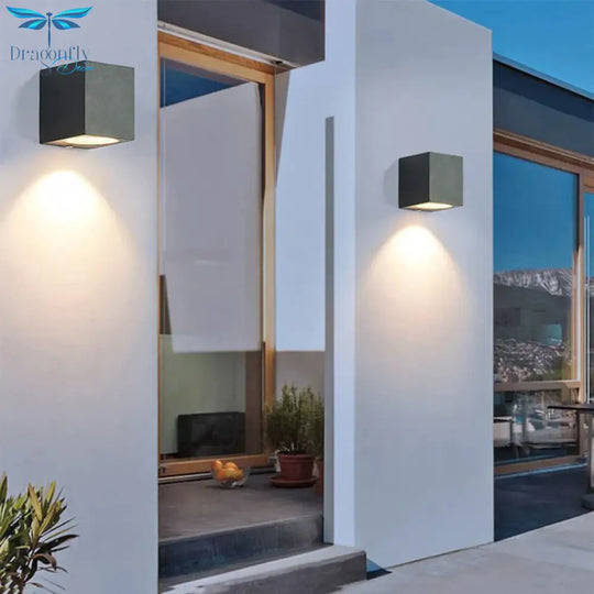 3W/6W Led Aluminum Wall Lamp Porch Light Sconce Square Outdoor Waterproof Garden Lights Modern Wall